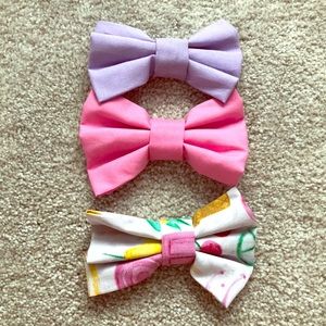 🌷5/$20 Girls Bows Pink Purple Fruit
